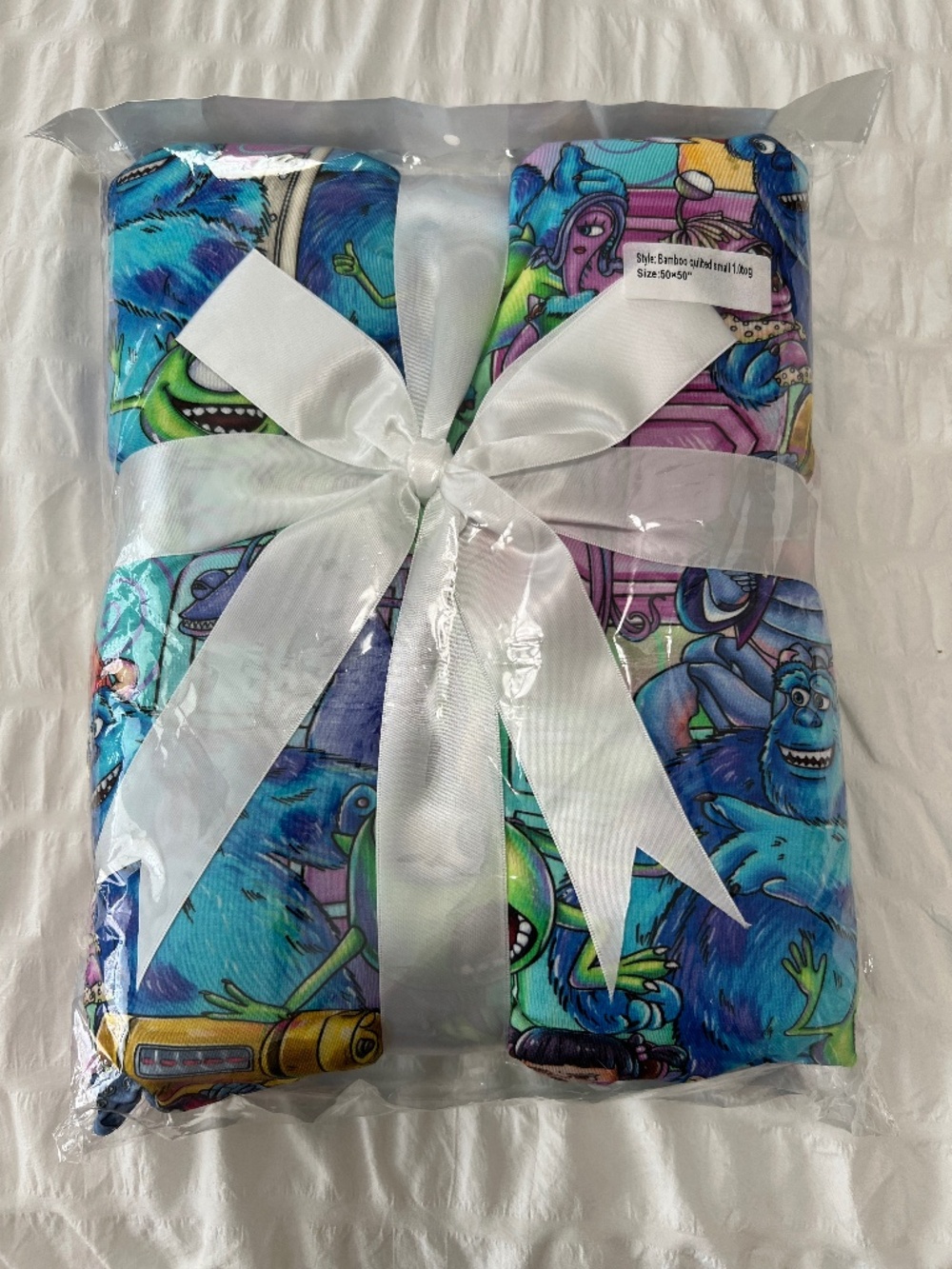 Showstoppers quilted bamboo blanket monsters inc